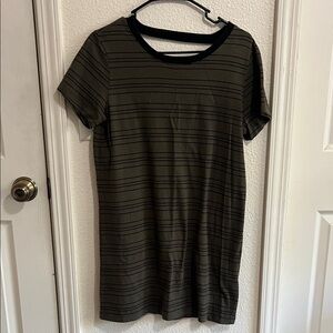 Forever 21 Olive Casual Tee Shirt Dress